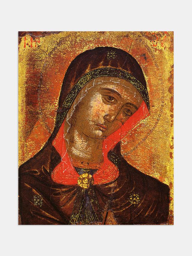 Greeting card - Bust of the Virgin from a Deisis